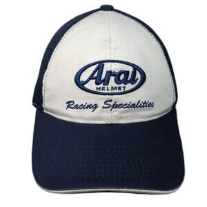 Arai Helmet Racing Specialties Strapback Baseball Cap Blue One Size Embroidered